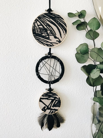 Black and White Tiered Dream Catcher | Bast + Bruin