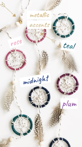 Jewel tone dreamcatcher garland details | Bast + Bruin