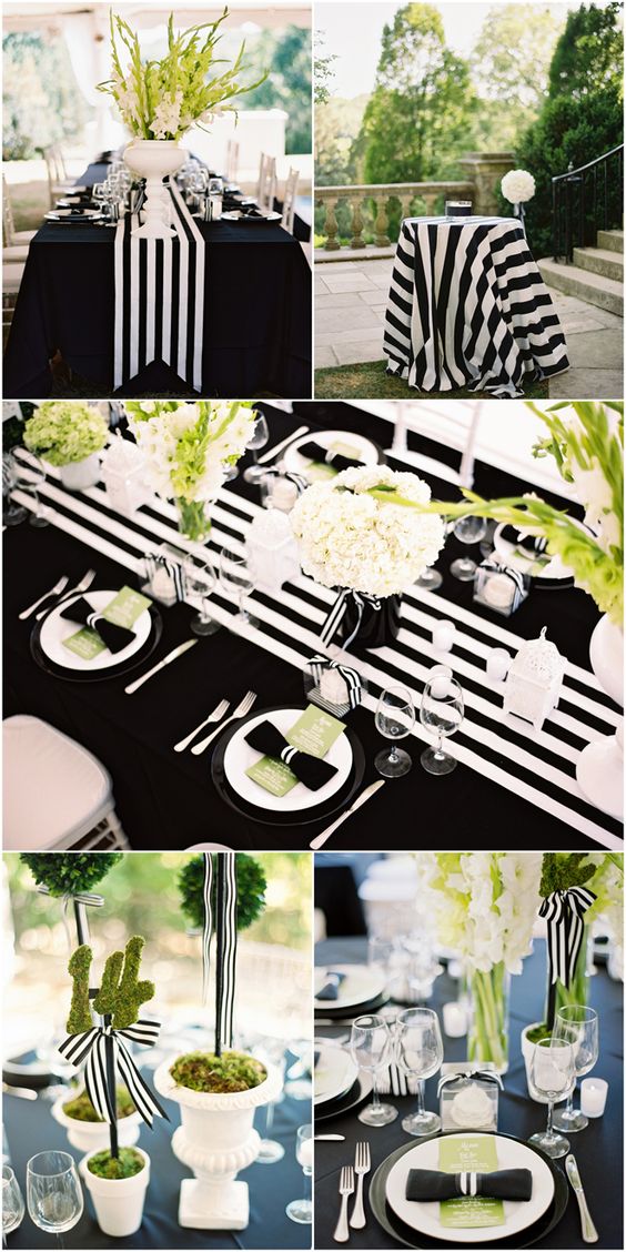 Black & White & Silver Holiday Table  Nye party decorations, 50th birthday  party themes, 50th birthday party