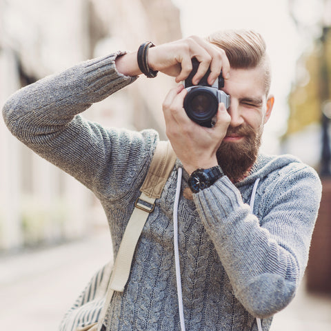 Man with camera celebrates turning 50