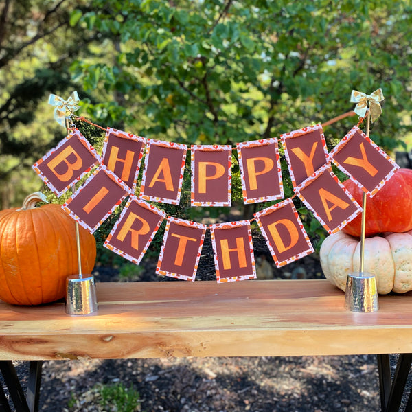 Pumpkin Birthday Banner - Birthday Butler
