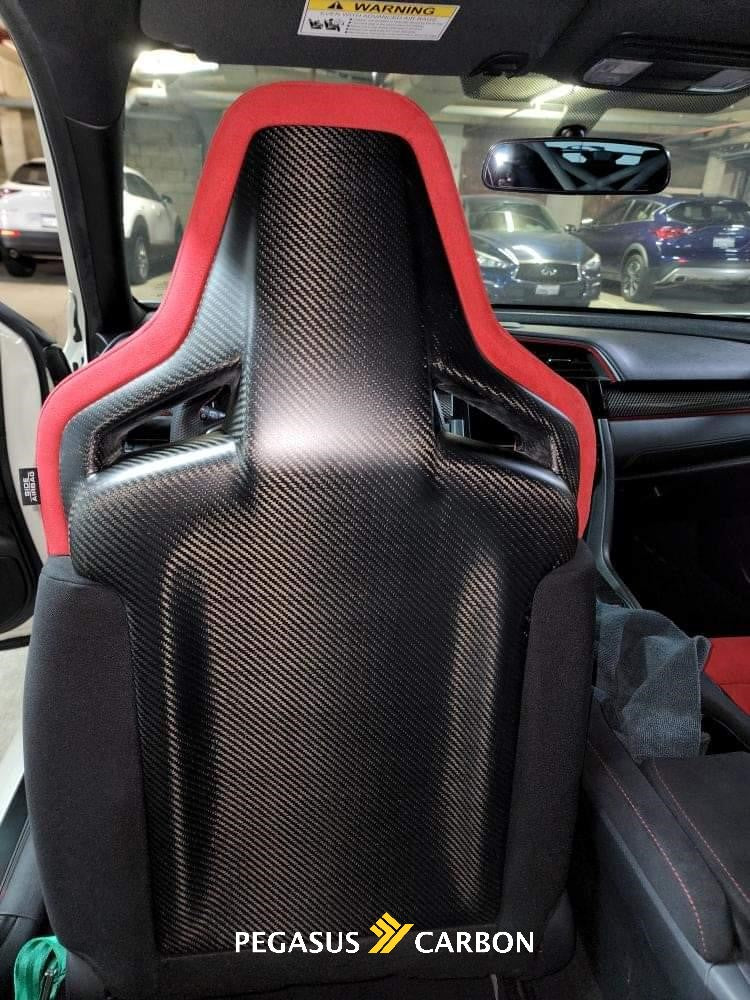 Carbon Seat Cover for Civic Type R FK8 Pegasus Carbon