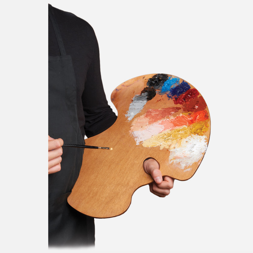 ARTIOS Wooden Painting Palette - 36x20cm Handmade Paint Palette with Thumb  Hole for Acrylic, Oil, Watercolor, Gouache Painting - for Professional