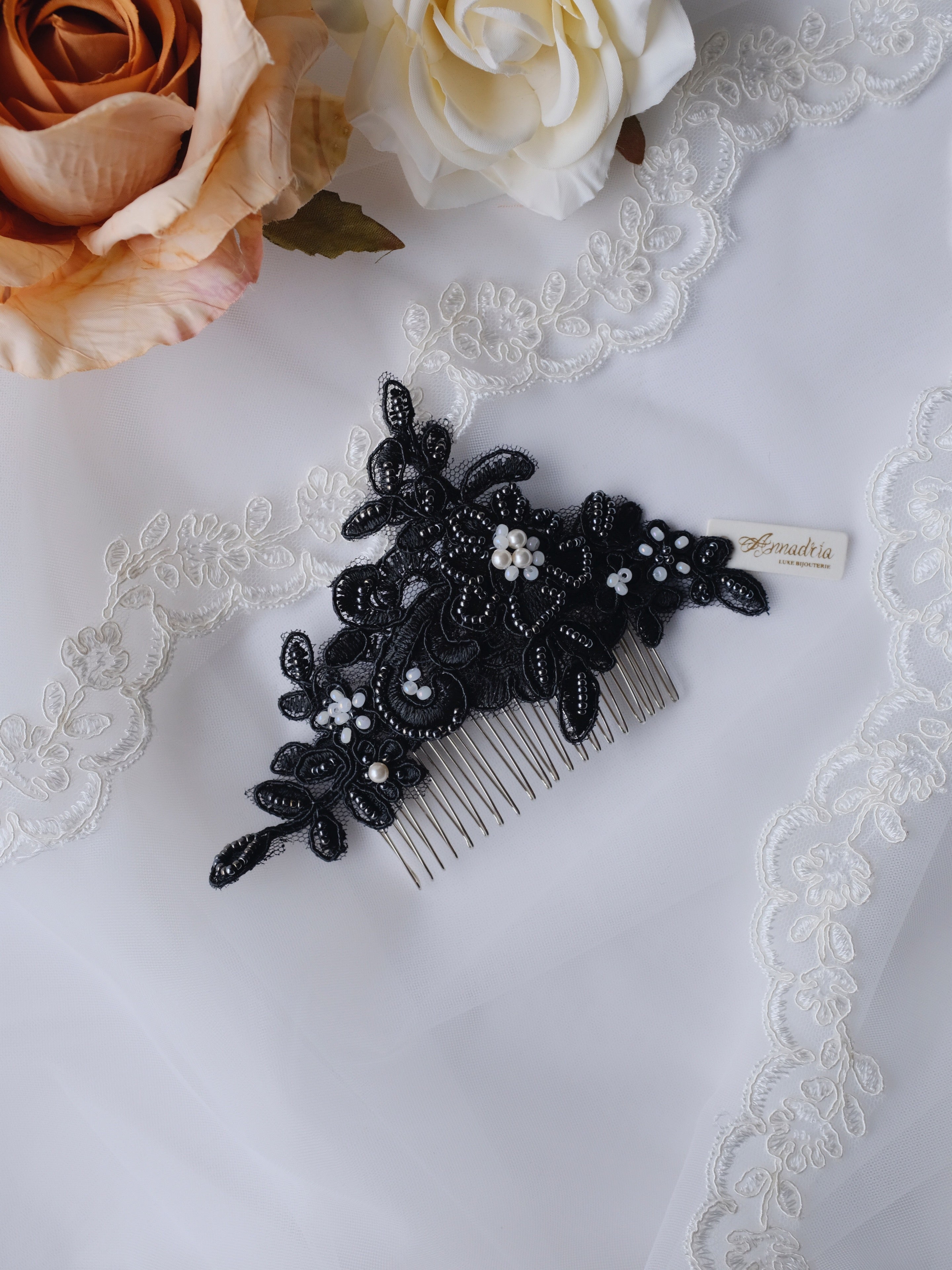 black lace hair accessories