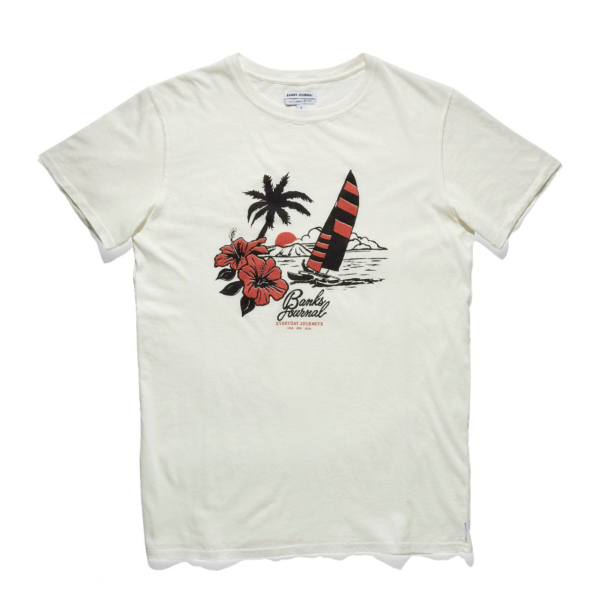 BANKS PACIFICA TEE OFF WHITE - awsm-surf