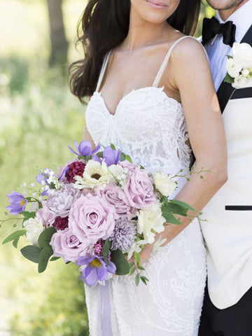 purple wedding bouquets