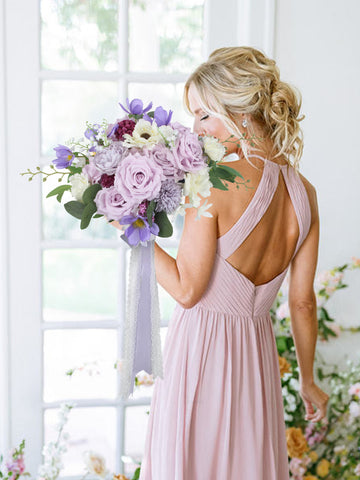 purple wedding bouquets