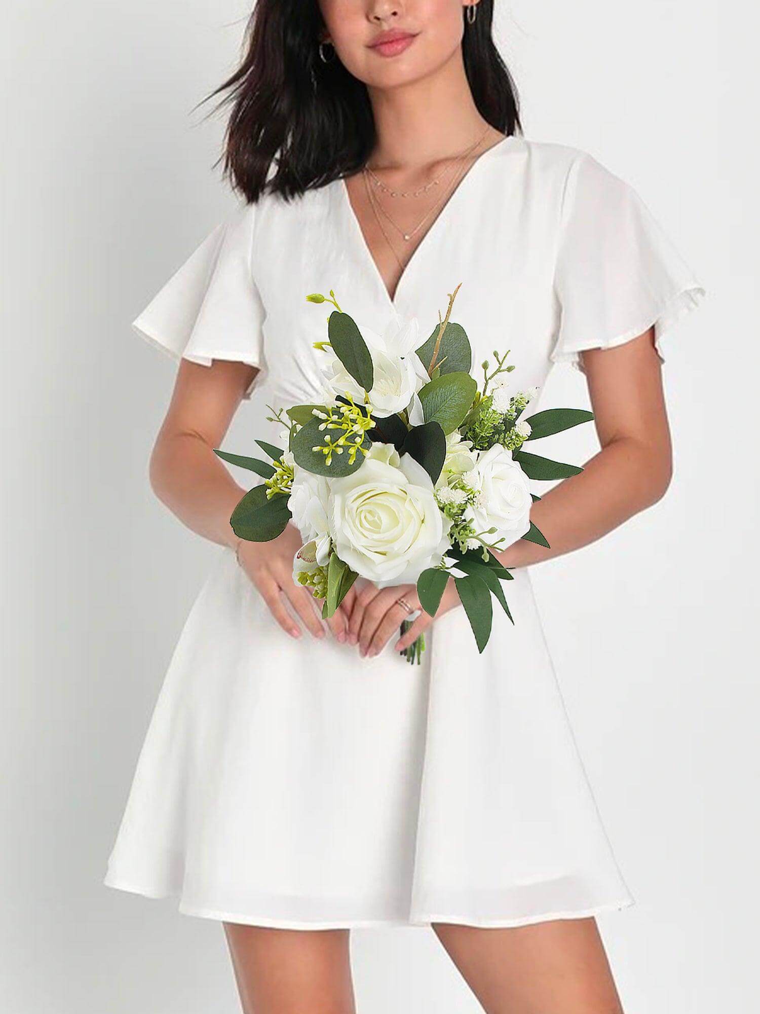 7.8 inch wide Sage Green & White Bridesmaid Bouquet.jpg__PID:57075620-048c-44c5-9727-bd8dd7798c4b