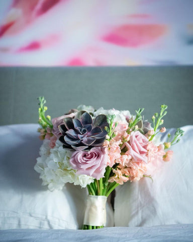 Succulents wedding bouquet