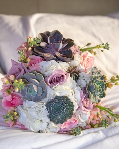 Succulents wedding bouquet