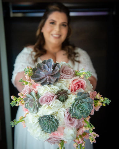 Succulents wedding bouquet