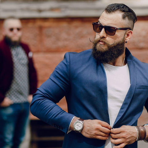well-dressed men with beards