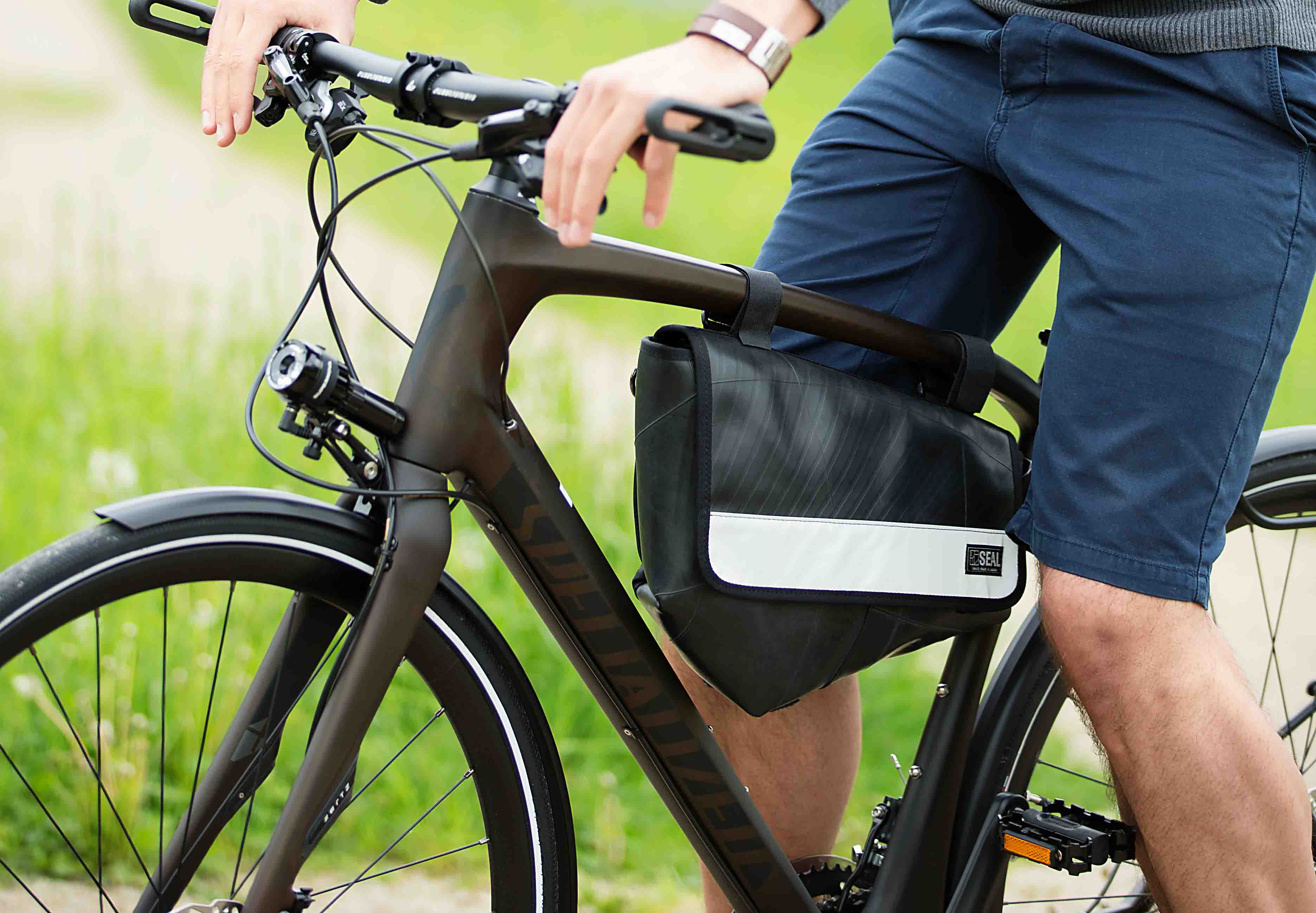 Multi-ways Bicycle Bag, Recycled Tire Tube Bag