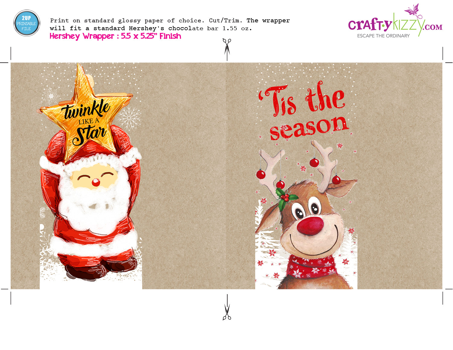 Christmas Chocolate Bar Wrapper Printable Favors - Tis The ...