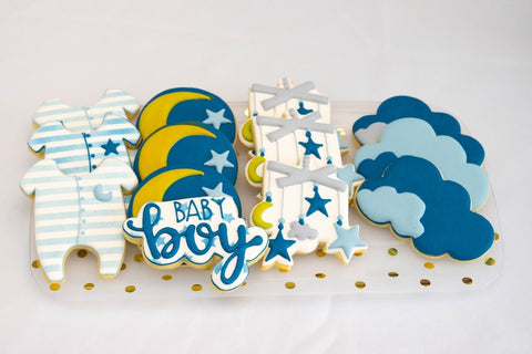 Baby Boy Decorated cookies