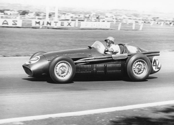 Peter Collins Maserati at Silverstone