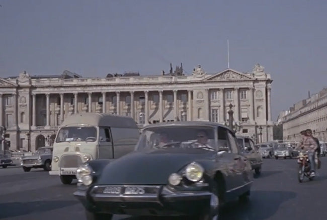 Paris boulevard with 1970s cars