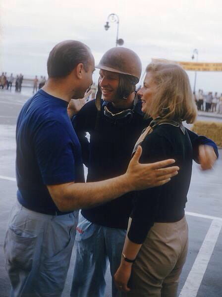 Peter Collins with Fangio