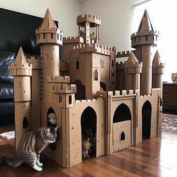 cardboard castle for cats