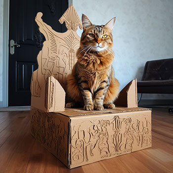 cardboard throne for cats