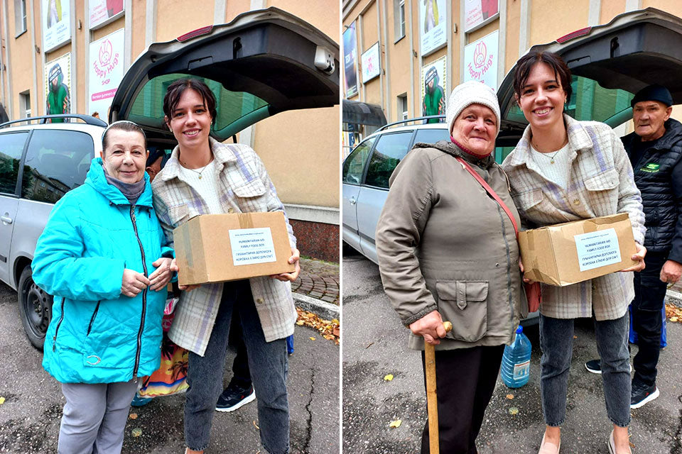 delivering aid boxes to ukraine
