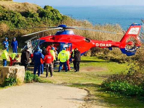 Pongoose blog - buddy checks image of Coastguard air rescue of injured climber