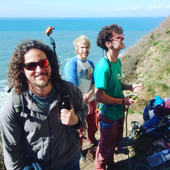 Pongoose blog - image of three happy climbers with a clipstick at Portland