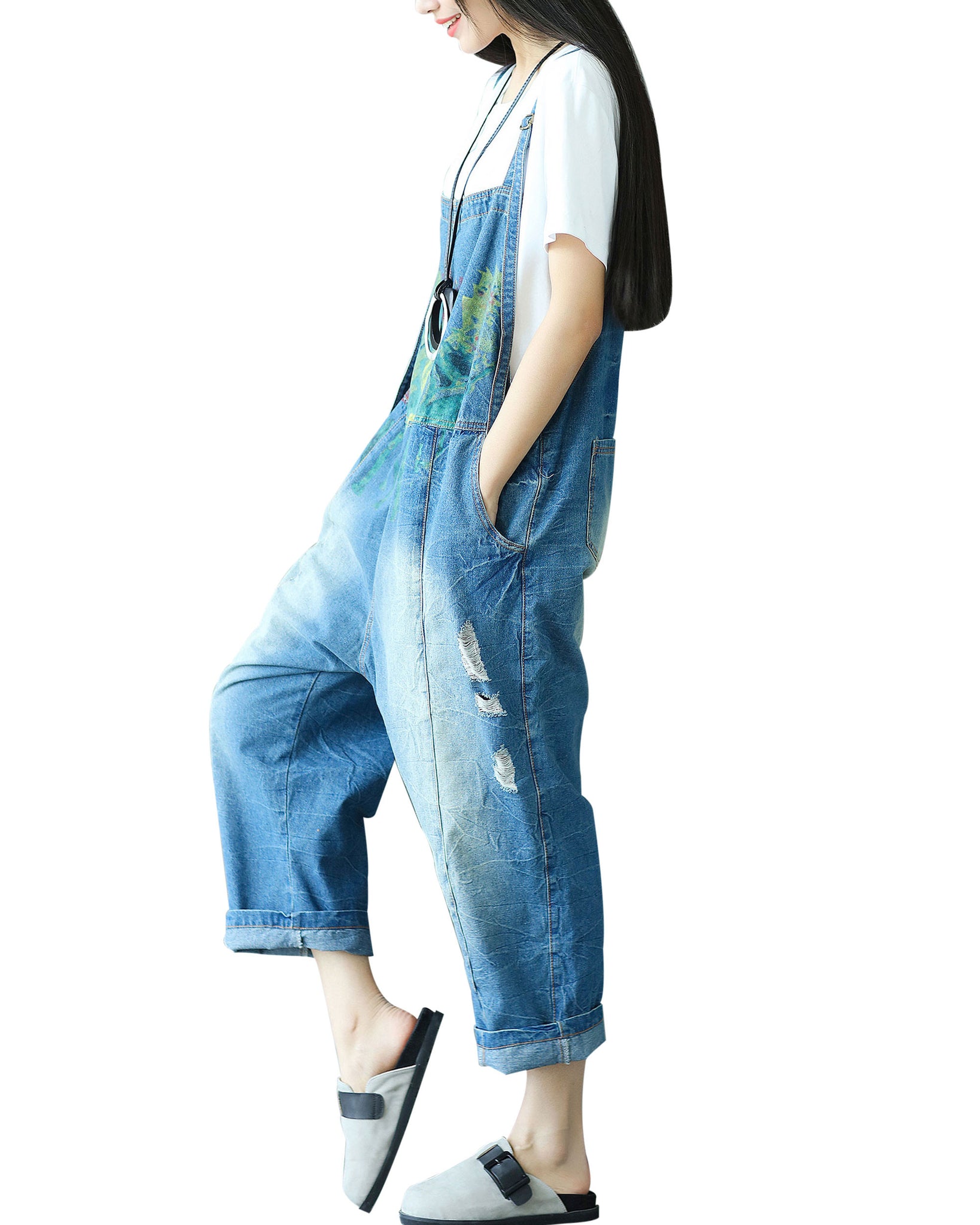 womens loose fit overalls