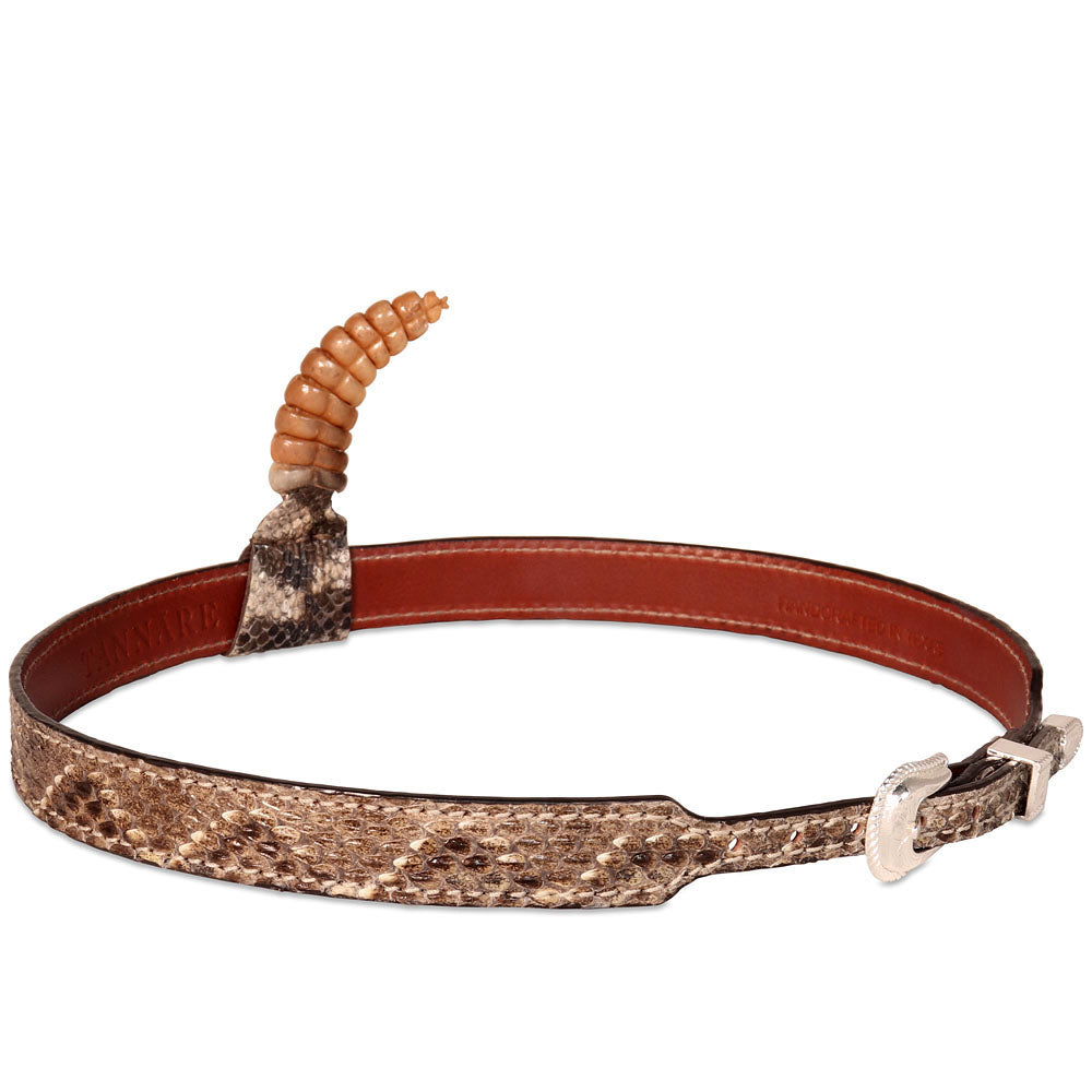Genuine Diamondback Rattlesnake Hatband - Tannare Leather