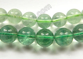 Green Fluorite AA  -  Smooth Round  16"
