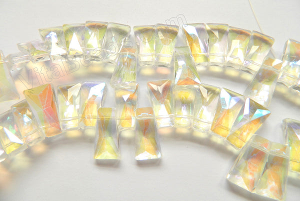 Mystic Pineapple Crystal Quartz  -  Faceted Ladder Top Drilled 10"