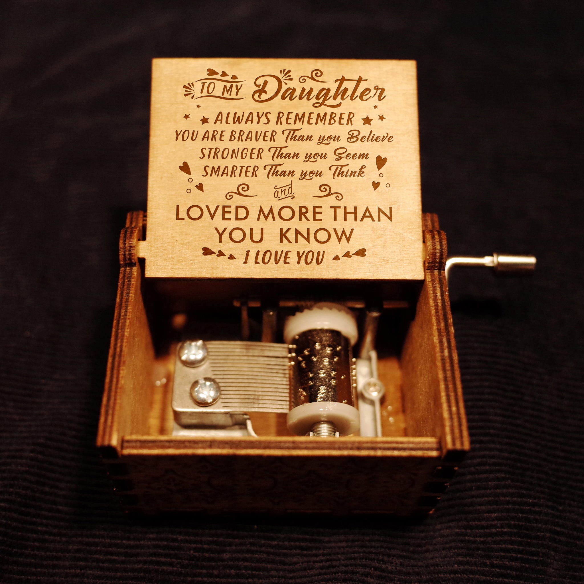 To My Daughter You Are Loved More Than You Know Engraved Music Box Most Needed Gifts