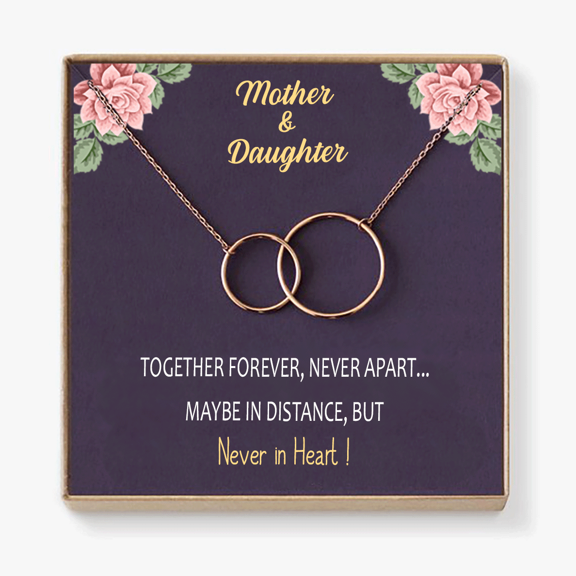 Mother & Daughter Never Apart Necklace Gift Box - Most ...