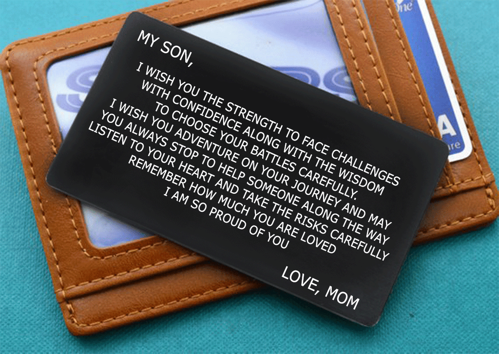 My Son I Am So Proud Of You Wallet Insert Card Most Needed Gifts