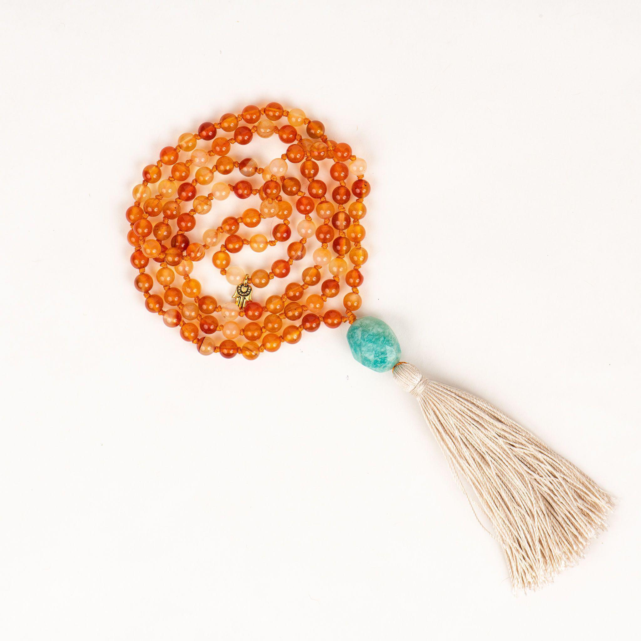 carnelian mala necklace