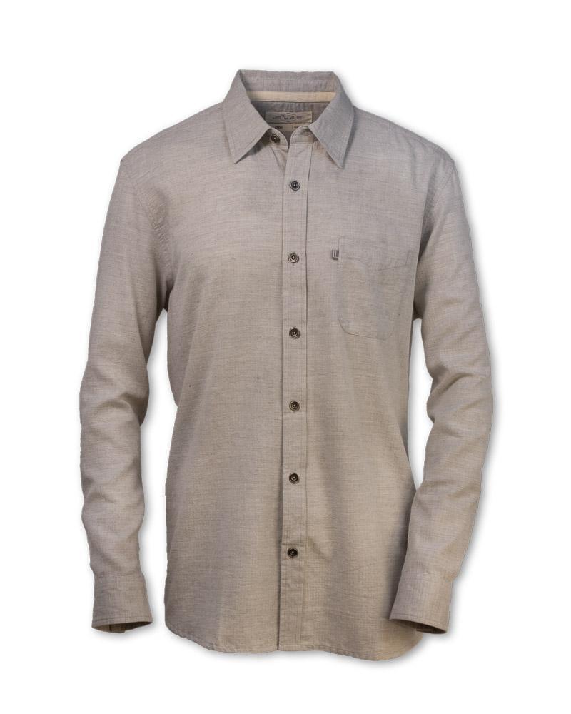 HERRINGBONE BUTTON-UP SHIRT