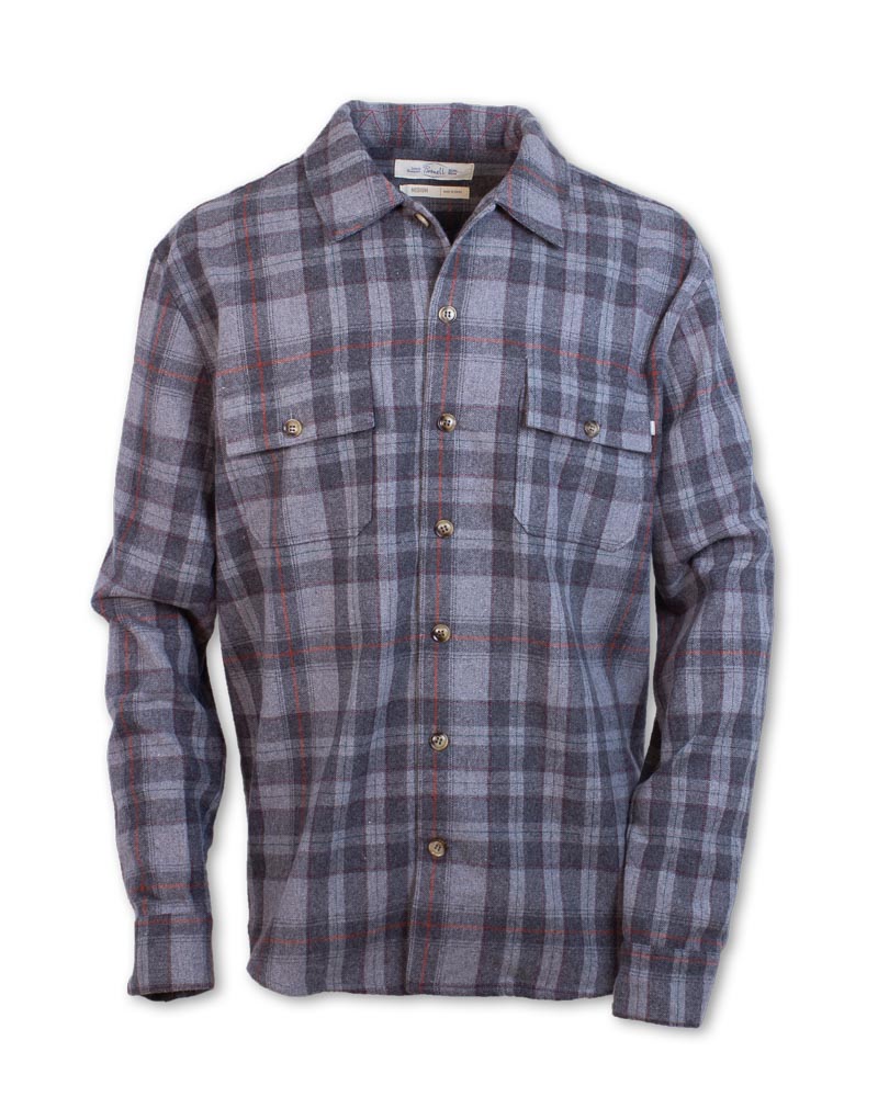 Double Pocket Plaid Wool Shirt