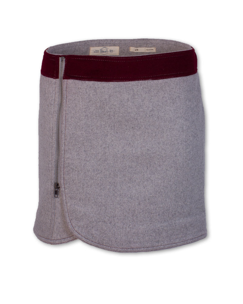 Heidi Wool Zip Skirt