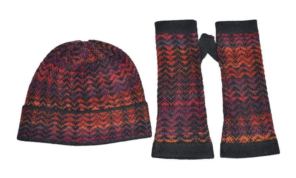 Noelle Red Alpaca Hat, Scarf and Gloves Set