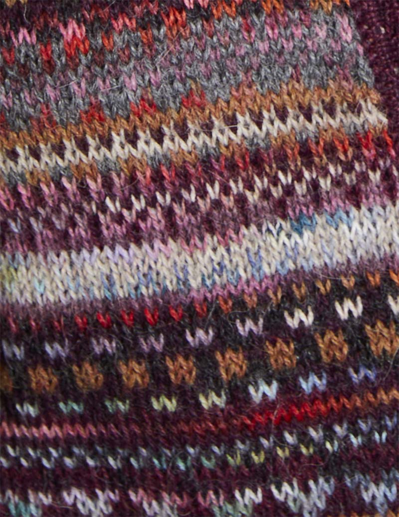 Abancay Hand-Dyed Alpaca Sweater FairIsle Cardigan for Women