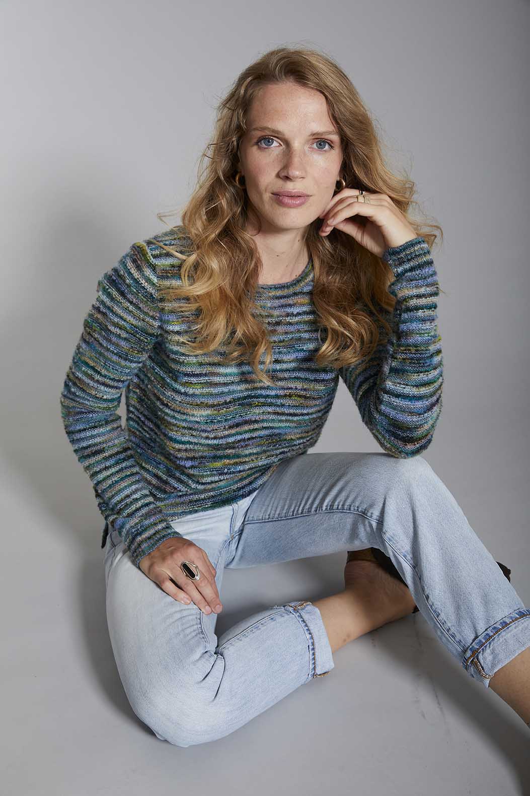 Marcia Hand-Dyed Crew Neck Alpaca Sweater for Women