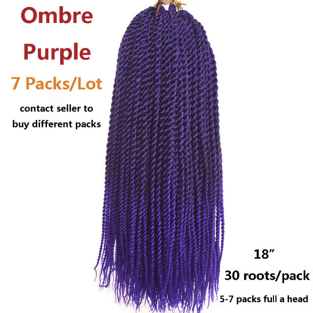 Alileader Products Pre Twist Crochet Hair Extensions 7 Packs Ombre