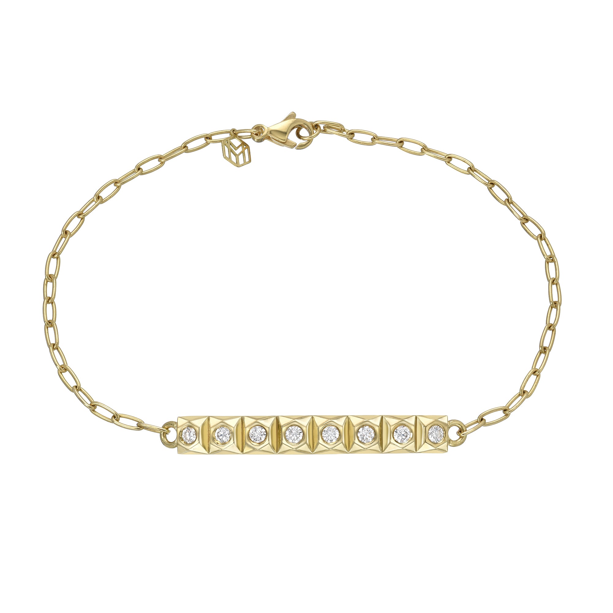 Diamond Ziggurat ID Bracelet