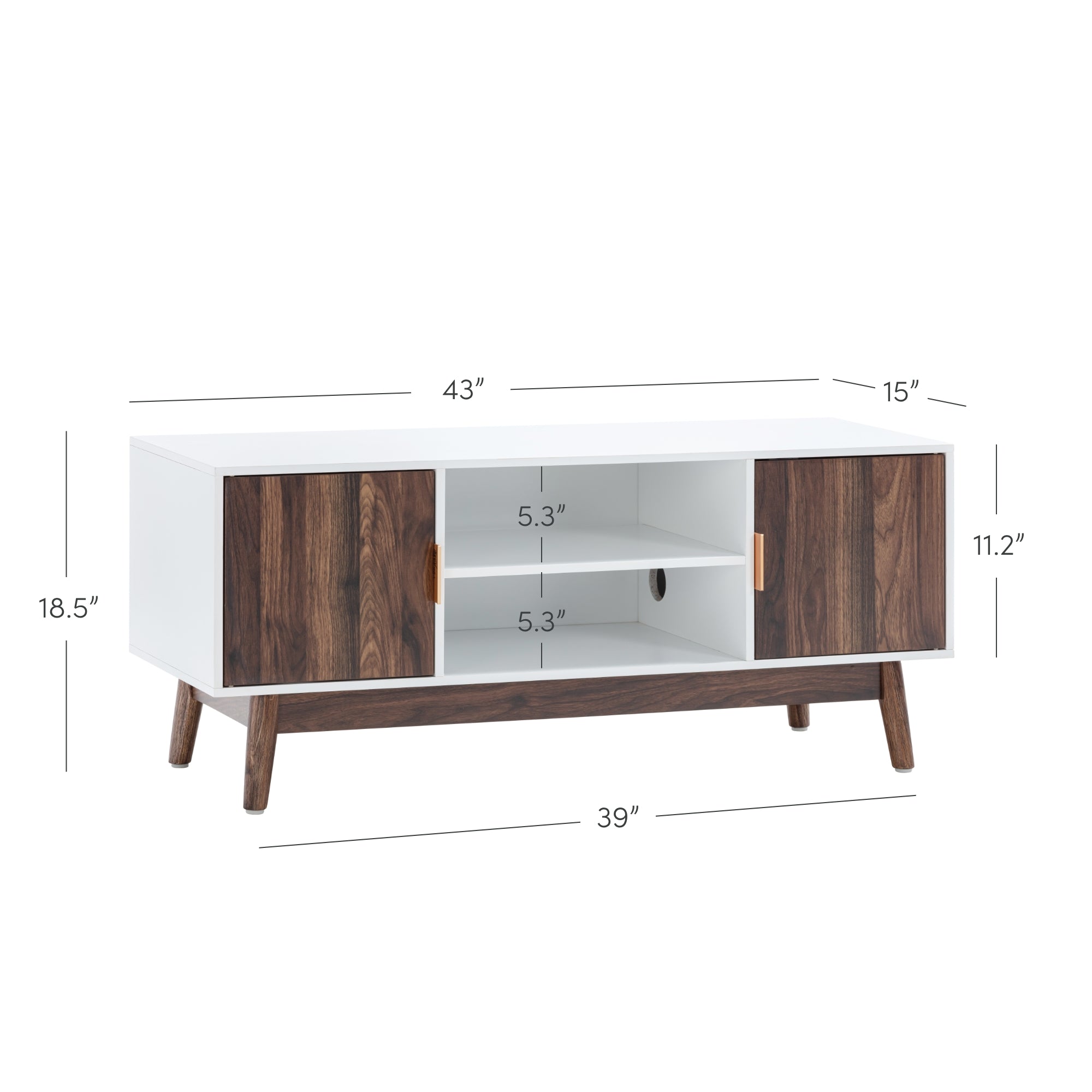 Signature White 190cm wide TV Cabinet | Self Assembly