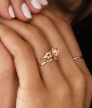 Rose Gold Bridal Combine Ring With Big Crystal Prong Setting Perfect For  Engagement And Yellow Diamond Wedding Ring For Women From Fjpsr, $34.93 |  DHgate.Com