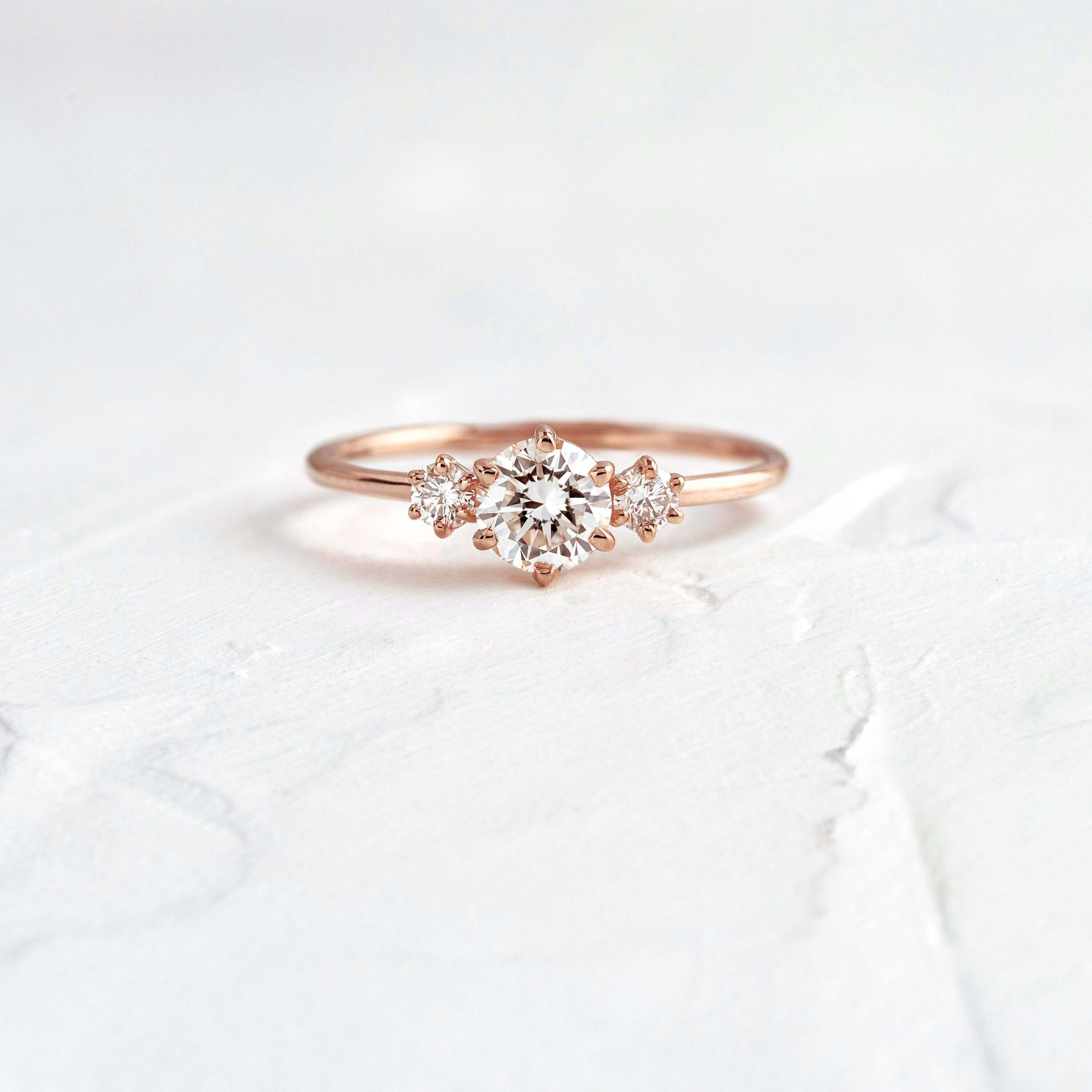 Diamond Tempo Ring, Round Cut Diamond | Melanie Casey