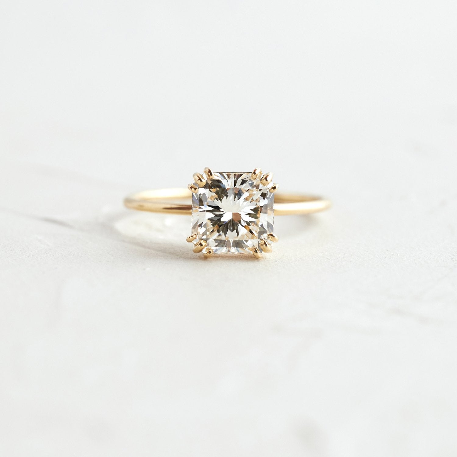 Threaded Ring, 2ct. Radiant Cut Diamond | Melanie Casey Fine Jewelry