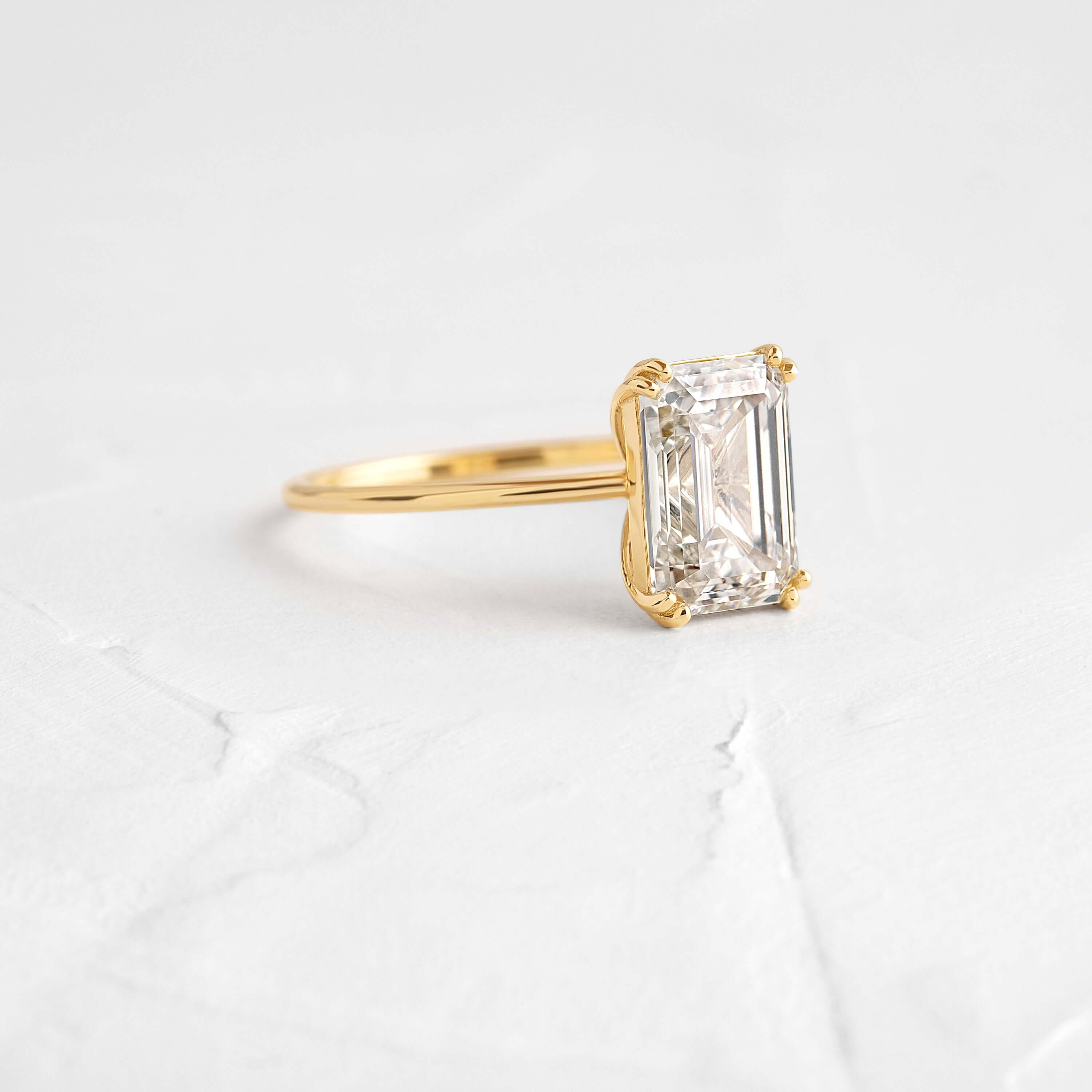 Filament Ring, Emerald Cut Diamond | Melanie Casey Fine Jewelry