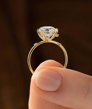 14K Yellow Gold Minimalist Diamond Cluster Ring – LTB JEWELRY