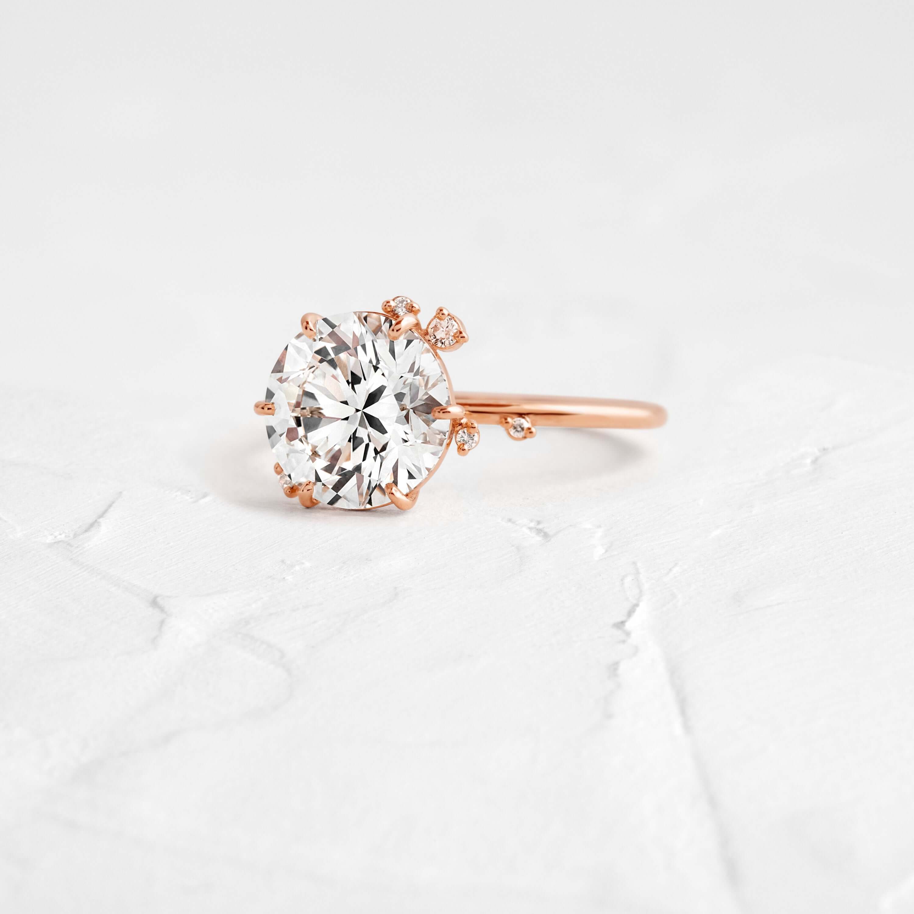 To A Flame Ring, Round Diamond | Melanie Casey Fine Jewelry